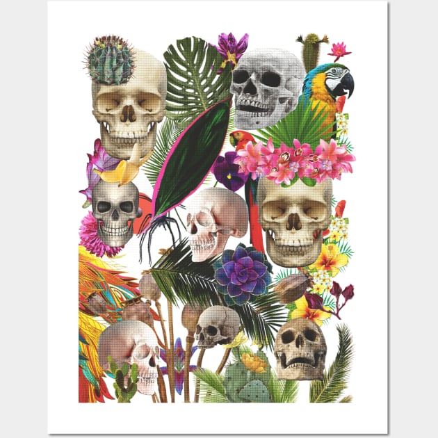 Tropical Day of the Dead Wall Art by LanaBanana